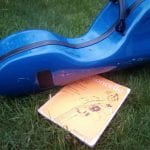 my 'cello posing with the Bach suites