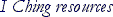 I Ching resources