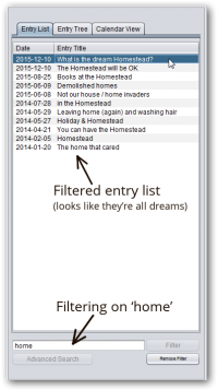 Quick entry filter Quick entry filter