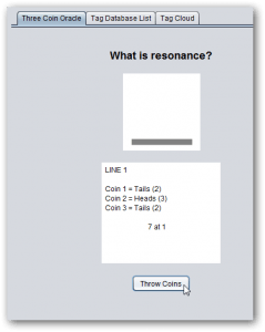 Cast a reading with three virtual coins
