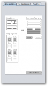 Drag and drop trigrams and lines