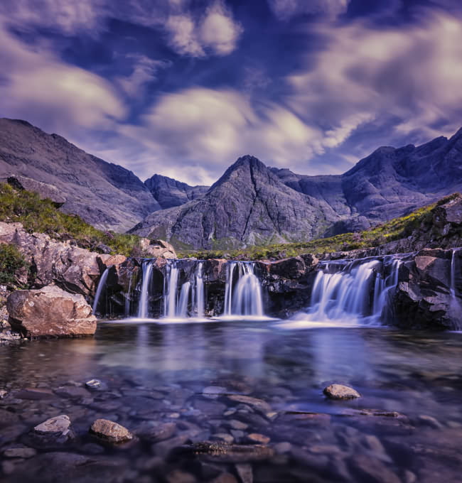 stream under mountain