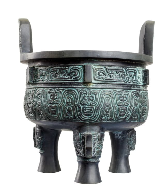a Chinese bronze vessel