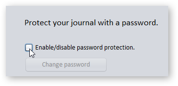 password protection dialogue