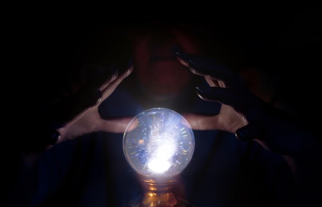 psychic with crystal ball