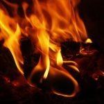 Log fire