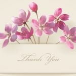 thank you card with flowers