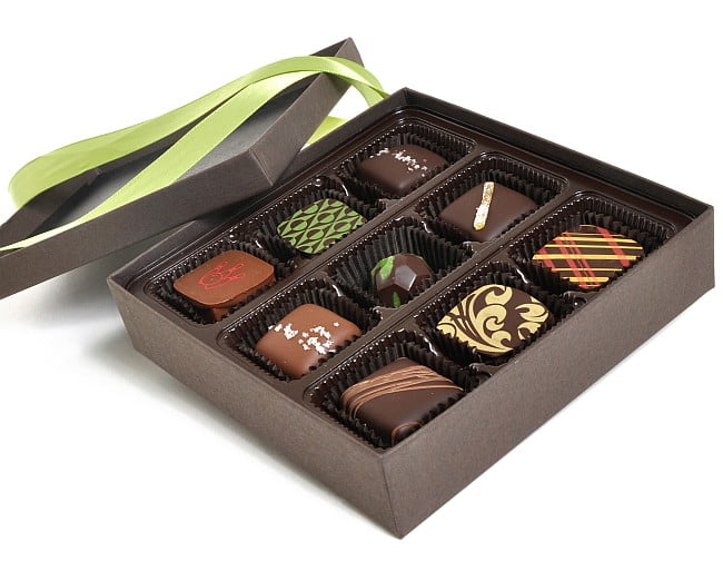 Small box of nine chocolates
