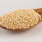 small spoonful of quinoa grains