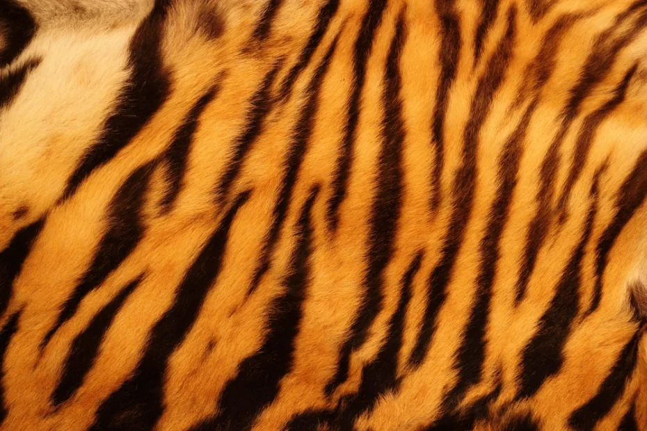 close-up of tiger fur