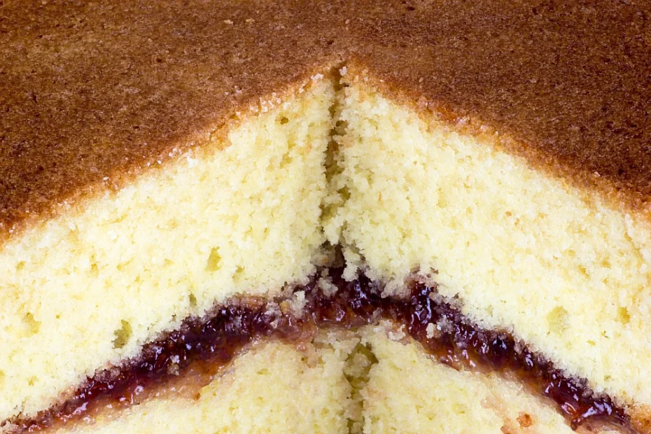 sponge cake close-up